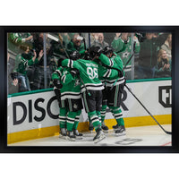 Dallas Stars Celebration 2025 Playoffs - Framed Canvas - 31" x 22"-Premium canvas print with gallery-wrapped edges
