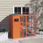 PawHut 76" Outdoor Catio Cat Enclosure - Orange-Easy assembly with 2 people in 1 to 1.5 hrs. 