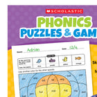 Scholastic Teaching Solutions Phonics Puzzles & Games Activity Book for Grades 1-2-Perfect for homework and independent work!