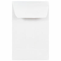 Jam Paper - Enveloppes commerciales n° 1 pour pièces de monnaie, 2 1/4 po H x 3 1/2 po l, Blanches, Paquet de 25-Enveloppes blanches pour pièces de monnaie