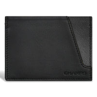 Champs - Porte-cartes en cuir Iconic - Noir/Noir-Porte-cartes en cuir dans une boîte cadeau