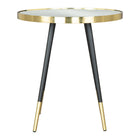 Zuo Particle Side Table - Gold/Black-Dimensions: 18.0" L x 18.0" W x 20.0" H