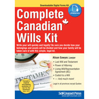 Self-Counsel Press Complete Canadian Wills Kit [Digital Download]-Self-Counsel Press is the premier source for do-it-yourself law and small business books. Our books, ebooks, and form kits are designed to help you help yourself. All of our legal titles are written by lawyers who practise in the field they are writing about. Our business books are written by experts on the topic. People who have “been there, done that” in the businesses they write about, and know how to clearly and simply describe what they 
