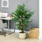 HOMCOM 5' Artificial Ficus Tree for Home Decor - Green-Colour: Green 