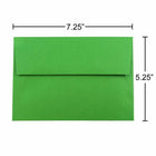 JAM Paper A7 Coloured Invitation Envelopes - 5.25 x 7.25 - Green Recycled - 50 Pack-These envelopes are perfect to use for sending invitations, greeting cards, RSVP's, thank you cards, gifts for birthdays, graduations, holidays and more