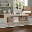 Hudson&Canal Kellan 47"W Rectangular Coffee Table - Alder White-Finished in wood-look alder white