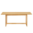 Modway Ashcroft Rectangular Dining Table - 69" - Oak-Multipurpose Dining or Workspace Use