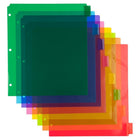 JAM Paper Plastic Index Tab Dividers - 8 Tabs - Assorted Colours - 6 Pack-9.75in x 11.5in