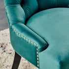 Modway Regent Tufted Performance Velvet Dining Side Chairs - Teal - 2 Pack-10
