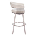 Zuo Bantry Swivel Barstool - White-Assembly required