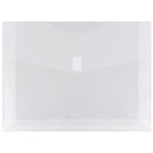 JAM Paper Enveloppes en plastique, fermeture autoagrippante, exp.de 2 po, 9 3/4 x 13 po, transparentes 12/pqt-Transparent