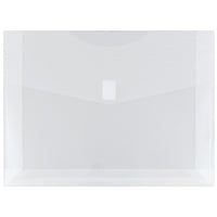 JAM Paper Enveloppes en plastique, fermeture autoagrippante, exp.de 2 po, 9 3/4 x 13 po, transparentes 12/pqt-Transparent