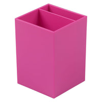 JAM Paper - Pot à crayons en plastique  - rose fuchsia-Couleur : rose vif fuchsia | Soyez élégant et organisé avec un pot à crayons moderne et colouré.
