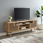 Modway Render 71" Media Console TV Stand - Oak-Media Console For TVs up to 78"