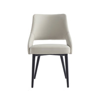 Manhattan Comfort - Chaise de salle à manger moderne Tremont 55 cm en similicuir rembourré - Pierre-Chaise de salle à manger moderne pour salle à manger et usage de travail
