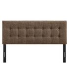 Modway - Emily Tissu tapis Tête de lit pleine grandeur, Moka-Assemblée requise