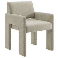 Modway Daven Fabric Upholstered Dining Chair - Linen-Versatile Dining Armchair