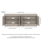 Hudson&Canal Presque TV Stand for TV's up to 75" - Alder White-8