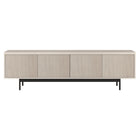 Hudson&Canal Whitman TV Stand for TV's up to 75" - Alder White-A transitional design accommodates TVs up to 75" for your entertaining space