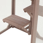 PawHut 71" L Catio Outdoor Cat Enclosure - Camel-Ideal for cats, rabbit, dogs, and other small animals 