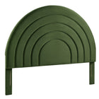 Modway Solana Arched Performance Velvet Queen Headboard - Moss Green-Stain-Resistant Performance Velvet Upholstery