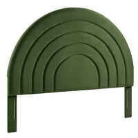 Modway Solana Arched Performance Velvet Queen Headboard - Moss Green-Stain-Resistant Performance Velvet Upholstery
