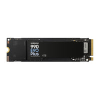 Samsung 990 Evo Plus PCIe Gen4 Solid State Drive - 4TB - Black-New high speed performance; offering read/write speeds of up to 7,250 MB/s and 6,300 MB/s