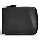 Champs Iconic Leather Zip Around Wallet - Black/Black-Leather Zip around wallet in gift box
