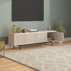 Hudson&Canal Whitman TV Stand for TV's up to 75" - Alder White-Product Dimensions: 15.5" L x 70" W x 20" H