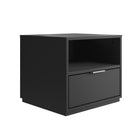 Nexera Hunter Nightstand - Black-User-Friendly Features: Easy opening and closing. Promotes a seamlessly organized and clutter-free environment