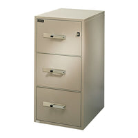 Gardex Classic Fire-Resistant File, 3-Drawer, Vertical, Legal, Beige, 41H x 19 3/4W x 31D (GXGF-300-BE)-UL-certified fire resistant vertical 3-drawer 31"D, legal