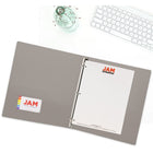 JAM Paper Plastic 1" 3-Ring Binder - Smoke Grey-This document holder is a staple for all of your projects, assignments, memos, school work, and any other important documents that need to be kept safe.