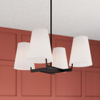 Modway - Mercer 4-Lumière Lumière suspendue - Bronze blanc-Tiges réglables en hauteur