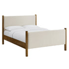 Modway Maven Full Size Fabric Upholstered Platform Bed - Ivory Walnut-Assembly Required