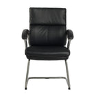 TygerClaw Modern High Back Leather Office Chair, 21.7" x 16.5" x 24.4", Black-Posture perfected automatically with built-in lumbar support that hugs your spine's natural shape
