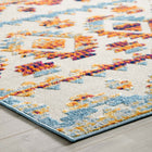 Modway - Reflect Treillis marocain en diamant abstrait Takara Tapis intérieur et extérieur de 5 pi l x 8 pi L - Multicolore-Étanchéité, taches et résistants à l’eau / Faciles à nettoyer