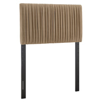 Modway Eloise Stain-Resistant Performance Velvet Twin Headboard - Taupe-Twin Size Headboard