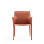 Manhattan Comfort - Fauteuil de salle à manger moderne Paris 21,65 po en similicuir rembourré - Argile-Rembourrage 100 % sur mesure de haut en bas jambes incluses