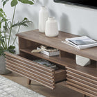 Modway Render 60" TV Stand - Walnut-Two Full-Glide Drawers