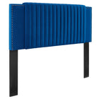 Modway Felicity Channel Tufted Performance Velvet King/California King Headboard - Navy-Channel Tufted King/Cali King Headboard