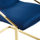 Modway Pitch Performance Velvet Dining Armchair - Gold/Navy - 2 Pack-8