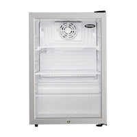 Danby 2.6 cu. ft. Compact Glass Door Fridge - Platinum-Defrost drain