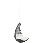 Modway Abate Outdoor Patio Swing Chair Without Stand - Grey White-78.5" Adjustable Steel Hanging Chain