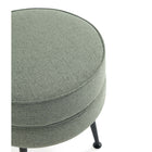 Manhattan Comfort - Bailey pouf capitonné moderne du milieu du siècle de 46 cm en mélange de polyester - vert sauge avec pieds noirs-Mesures de la hauteur des jambes : 8,66 po