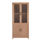 Manhattan Comfort Jodie 31" Mid-Century Modern Bookcase - Maple-Mid-Century Modern Bookcase for Home Office, Living Room, and Extra Storage Use