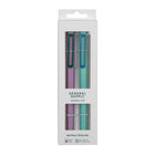 General Supply Goods + Co Hexagonal Gel Pens - Pink & Teal - 2 Pack-Gel pens with caps and hexagonal barrels