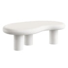 Modway Elowen Outdoor Coffee Table - White-Smooth Concrete Construction