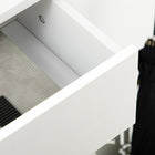HOMCOM Modern Shoe Storage Organizer with Flip Doors - White-Particleboard and MDF construction with right angle legs makes it sturdy and solid