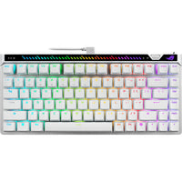 ASUS ROG Falchion Ace 75 HE Wired Analog/Hall Effect Gaming Keyboard - White-Hot-swappable ROG HFX V2 & V2X Magnetic Switches. Enjoy refined keystrokes with customizable 0.1–3.5mm actuation and precise 0.01mm-step fine-tuning 