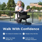 Journey UPWalker Premium Lite Upright Mobility Walker - Black-Helps reduce strain on the back, shoulders, wrists, and joints during use